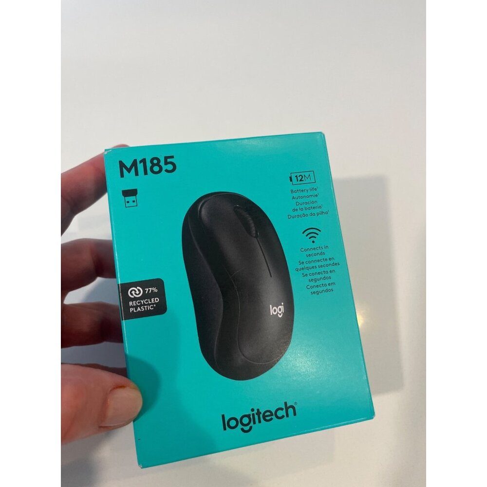 Logitech M185 Wireless Mouse 12-Month Battery Life Compact Design USB Receiver B - Picture 5 of 5
